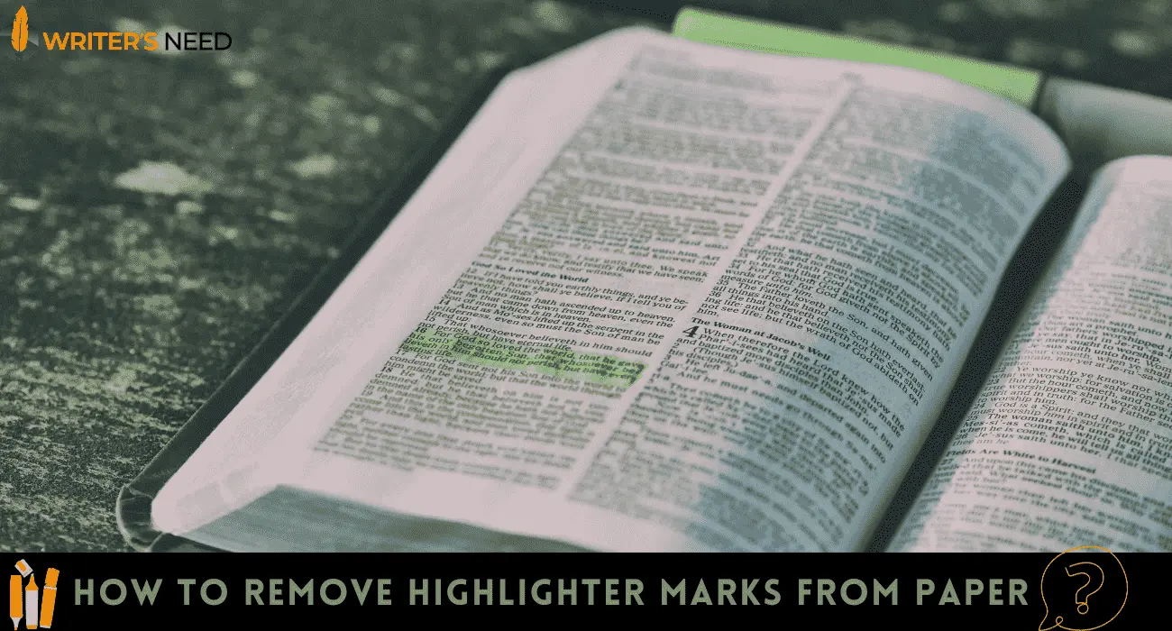 Removing Highlighter Marks From Paper